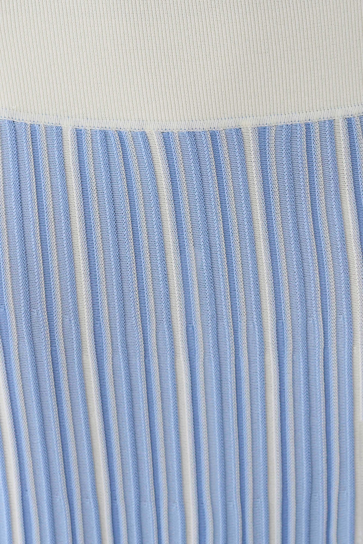 Joyce Stripe Maxi Knit Dress Blue
