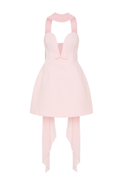 Orellia Strapless Suiting Mini Dress Soft Pink