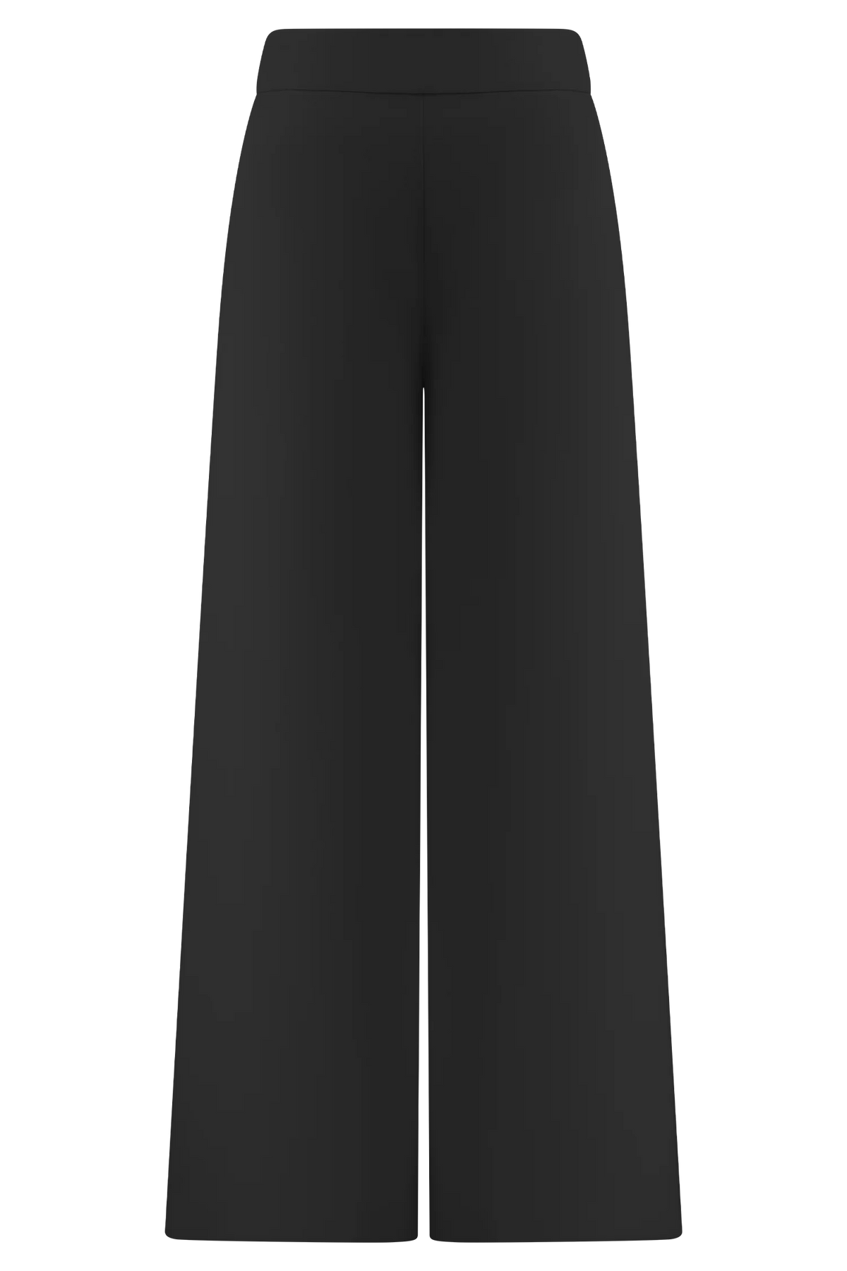 Raya Mid Rise Wide Leg Linen Pant Black