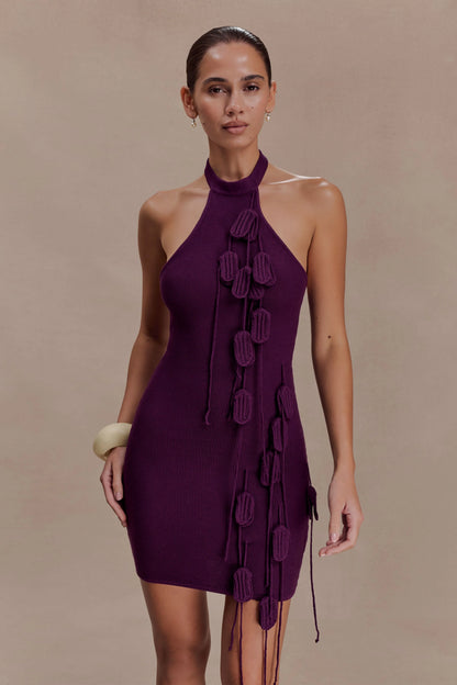 Jacky Tulip Mini Dress Plum
