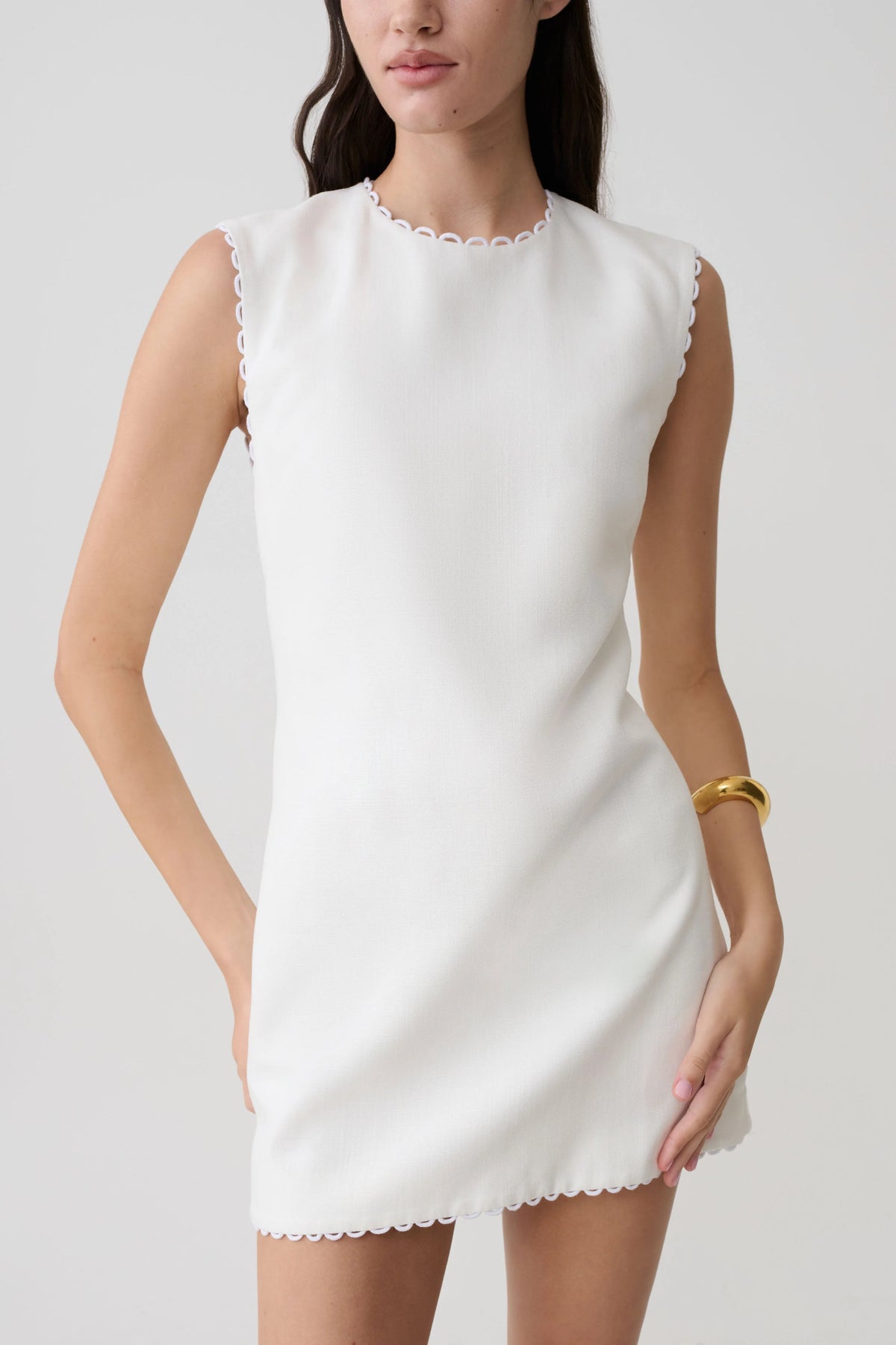 Antonella Linen Mini Dress White