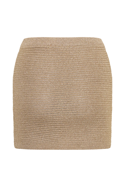 Stan Lurex Mini Skirt Gold