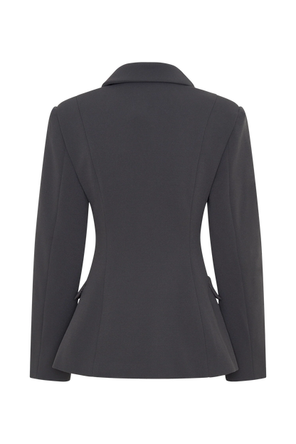 Wesley Structured Blazer Charcoal Shadow