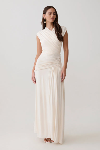 Winslow Cross Over Modal Maxi Dress Ivory