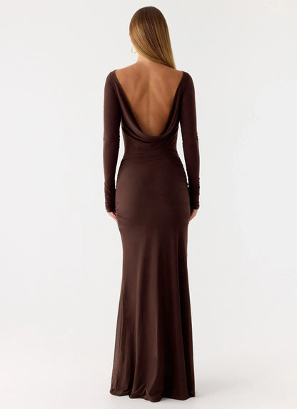 Dray Maxi Dress Chocolate