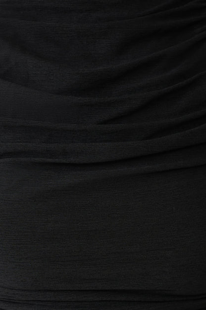 Matilda Ruched Mesh Bodysuit Black