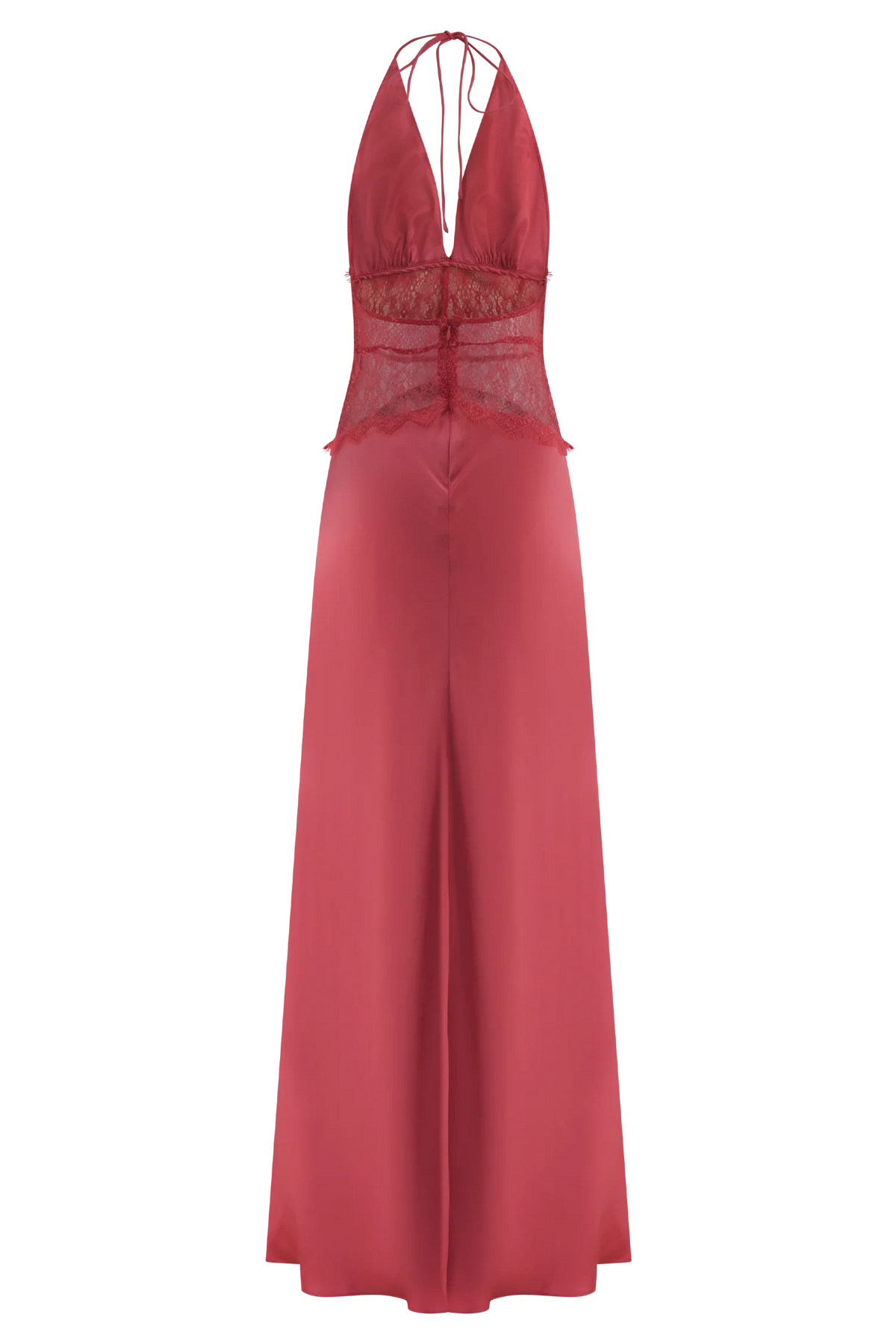 Dinah Lace And Satin Maxi Dress Blush Rose