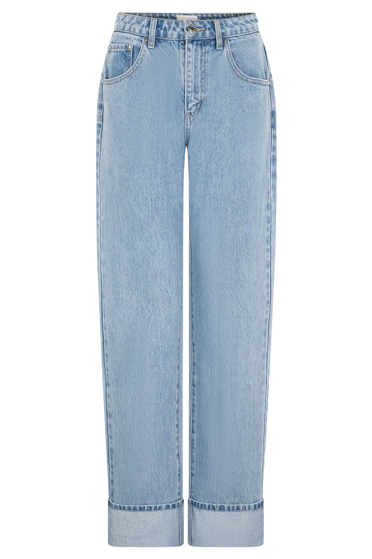 Kirralee Straight Leg Cuffed Jeans Classic Blue