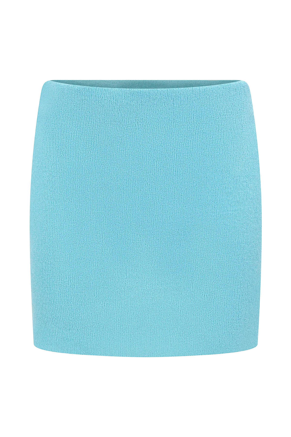 Esme Knit Mini Skirt Cyan Blue