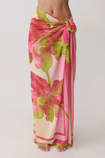 Nena Printed Sarong Camillea Flower Print