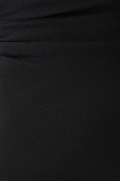 Thalyn Crepe Maxi Dress With Split Black