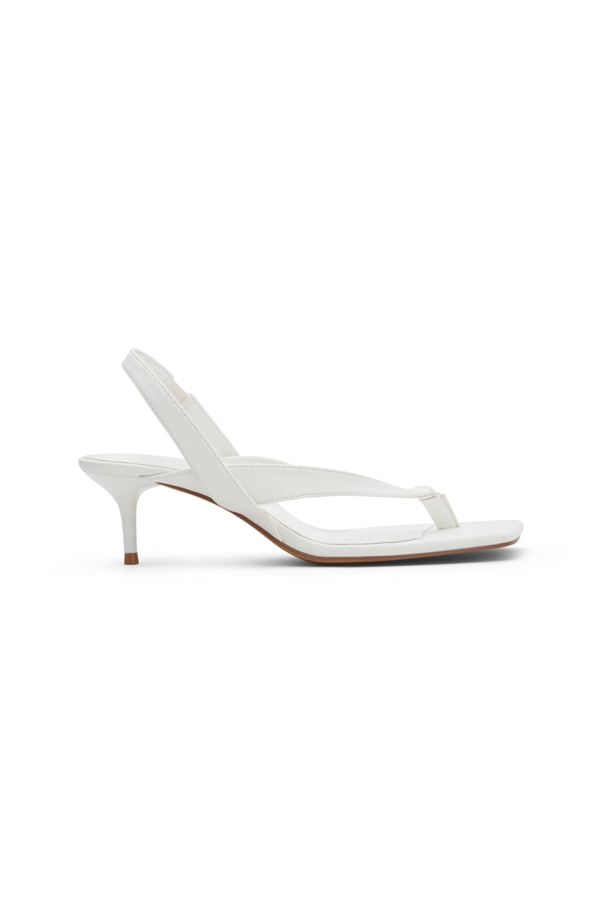 Mai Sling Back Thong Heel White