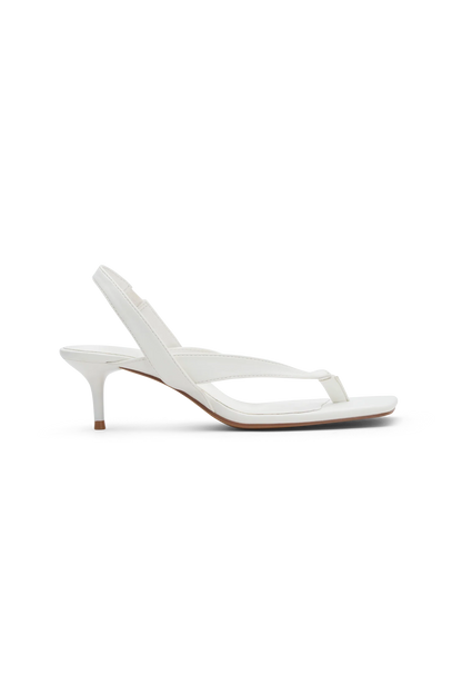 Mai Sling Back Thong Heel White