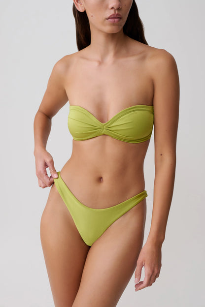 Briar Strapless Bikini Top Green