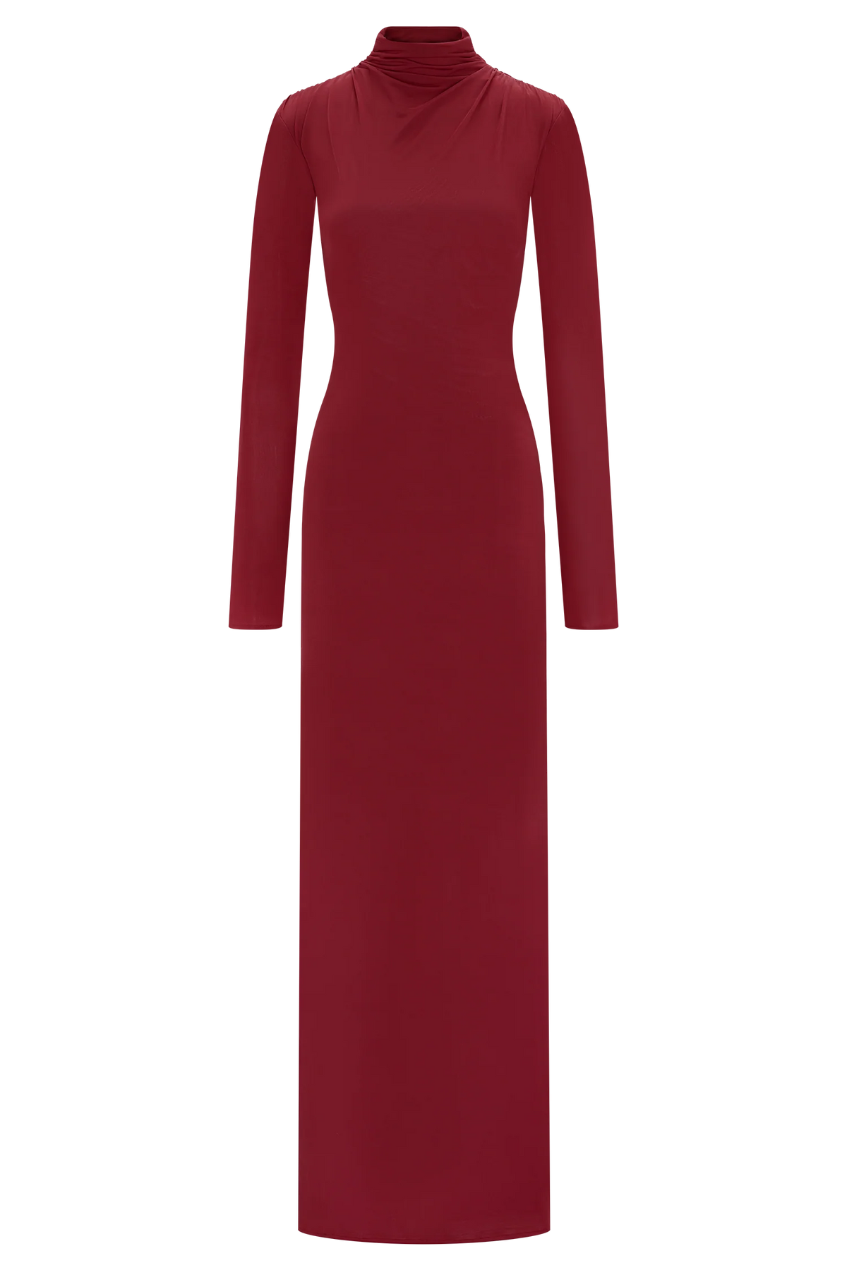 Kiyah Slinky Cut Out Maxi Dress Red