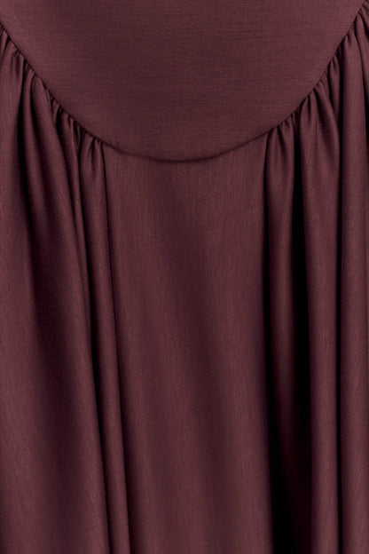 Angelina Scuba Halter Midi Dress Chocolate