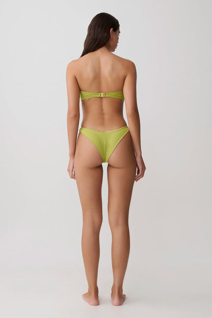 Briar Strapless Bikini Top Green