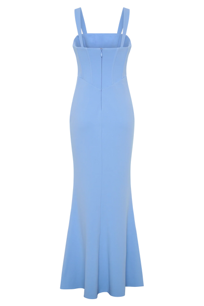 Luella Crepe Corset Maxi Dress Cornflower Blue