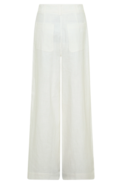 Brielle Straight Leg Pant White