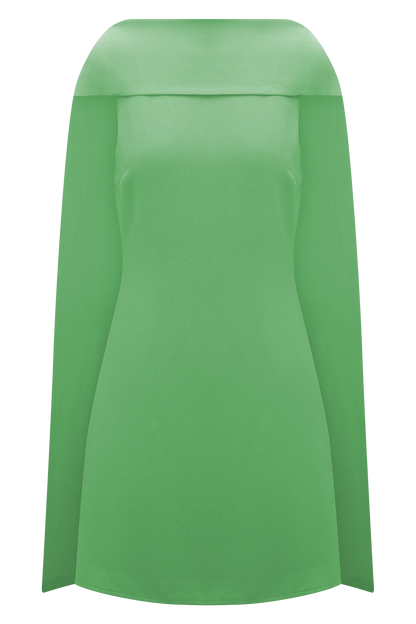 Wynter Scarf Draped Mini Dress Green