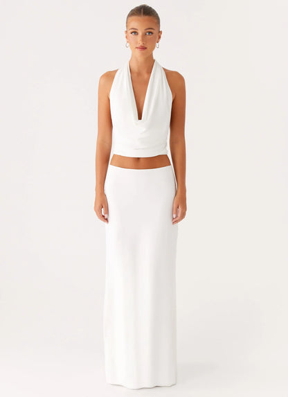 Ashi Maxi Skirt White