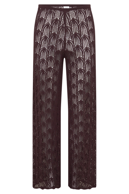 Glinda Crochet Pants Chocolate