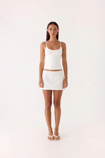 Sofia Mini Skirt White