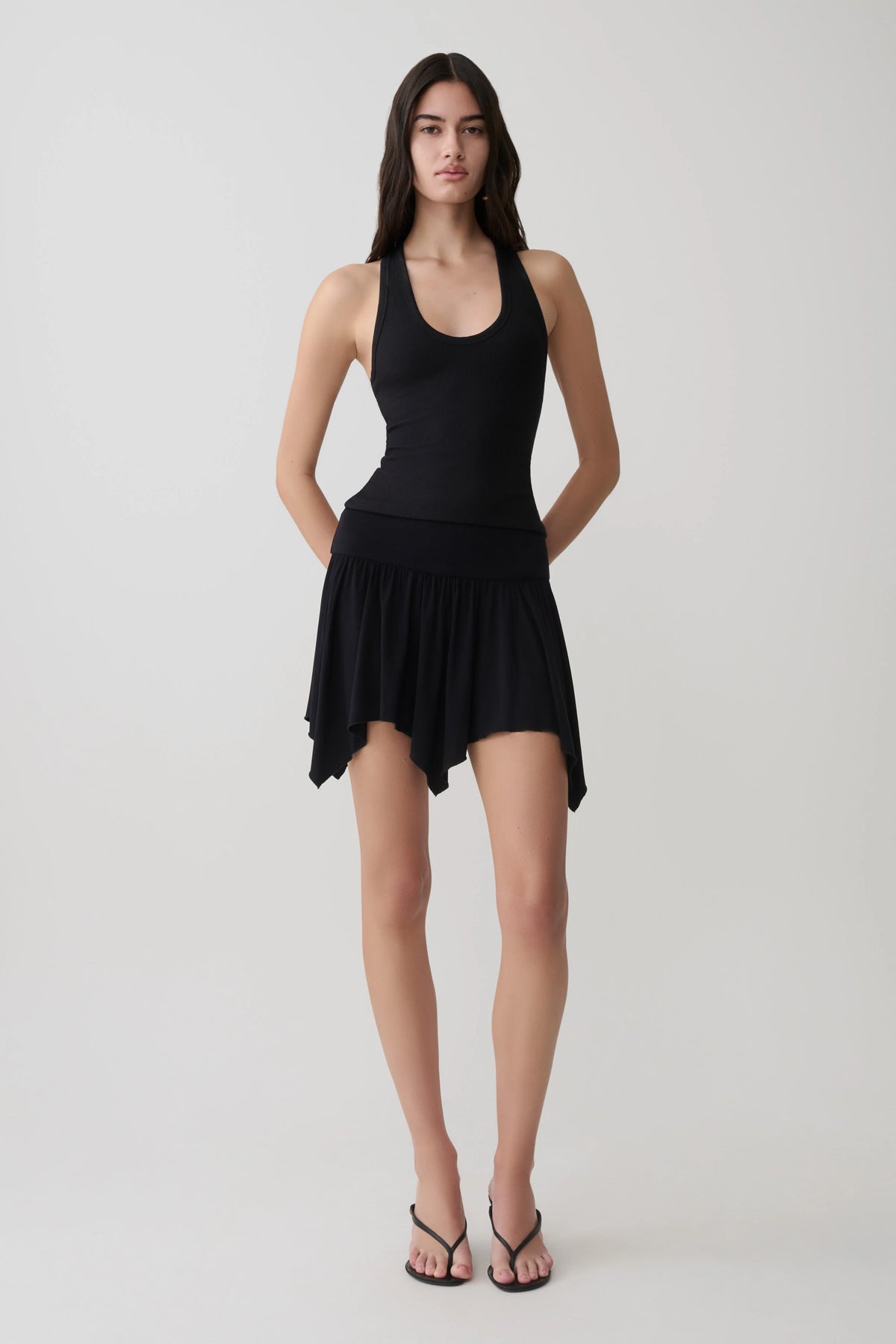 Ambrose Hankie Mini Skirt Black