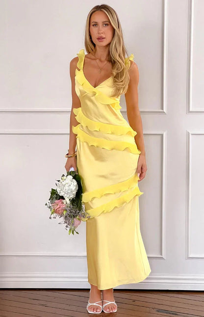Evan Yellow Maxi Dress