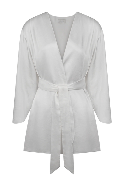 Sterling Satin Bridal Robe Ivory