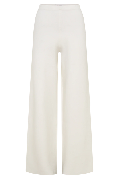 Kerrymae Straight Leg Knit Pants Off White