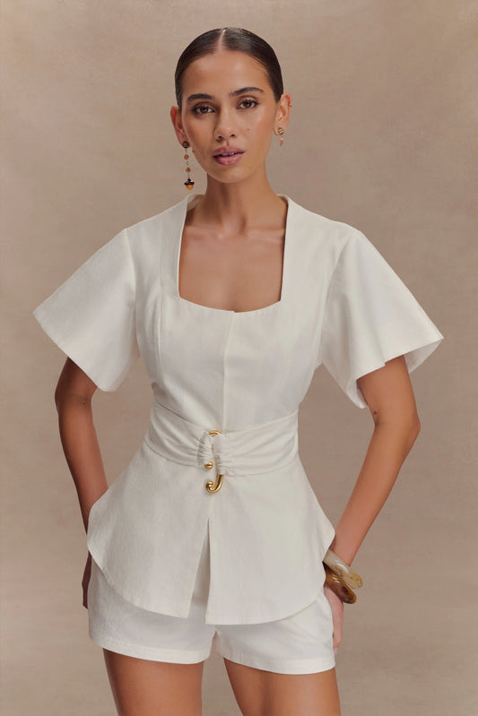 Liberty Shortsleeve Top White
