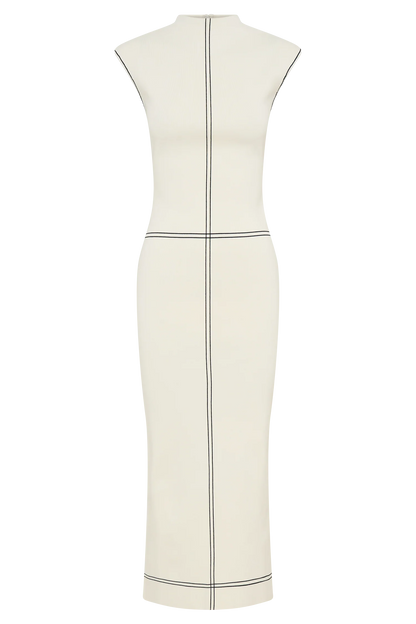 Malone Bandage Knit Midi Dress Ivory