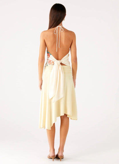 Loreta Beaded Tie Back Top Siena Floral