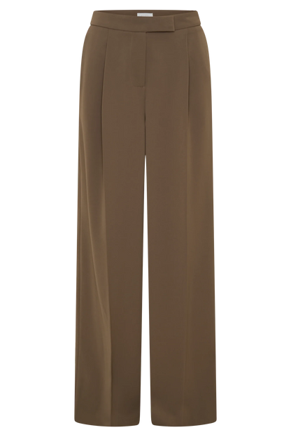 Faith Suiting Wide Leg Pant Cacao Brown