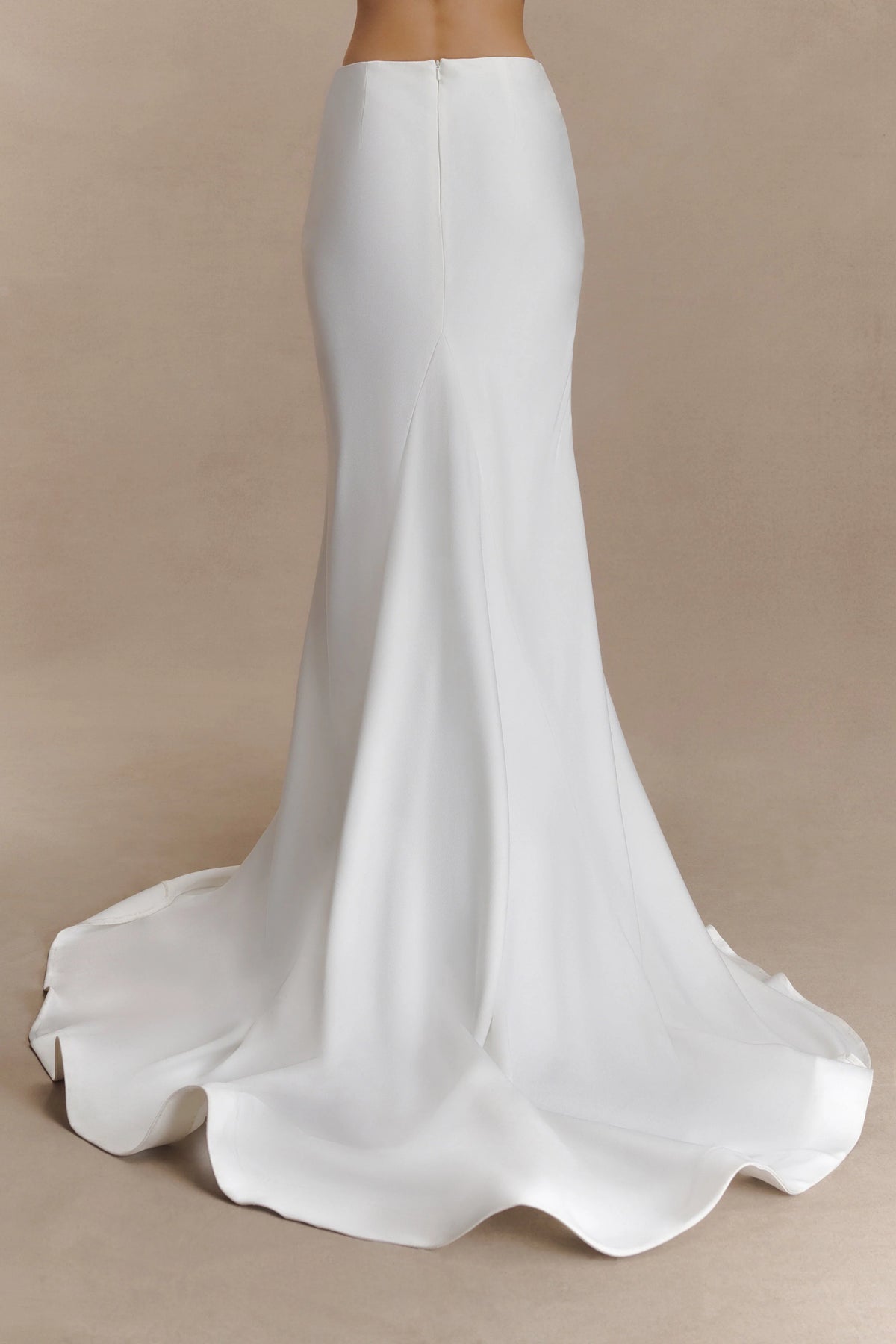 Clara Fishtail Maxi Skirt White