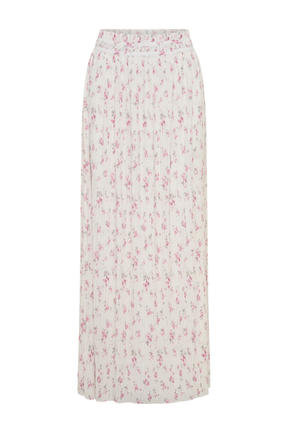 Amaris Gathered Plisse Maxi Skirt Floral Ditsy Print