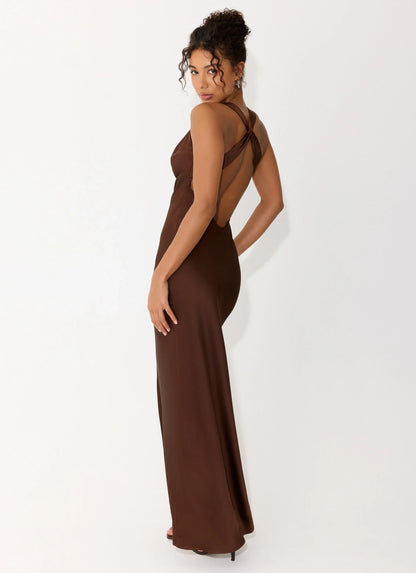 Zandie Maxi Dress Chocolate Torte