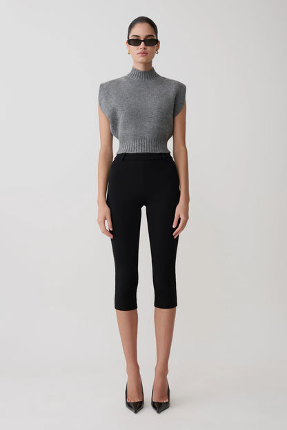 Niko Knit Oversized Top Charcoal