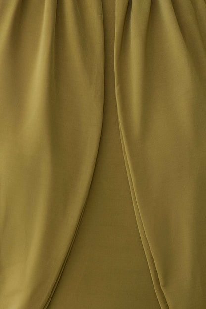 Joan Halter Neck Slinky Maxi Dress Martini Olive
