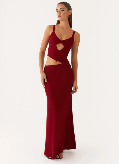 Jocelyn Maxi Dress Maroon