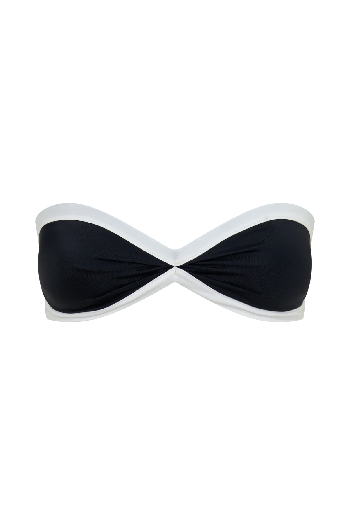 Briar Strapless Bikini Top Black White