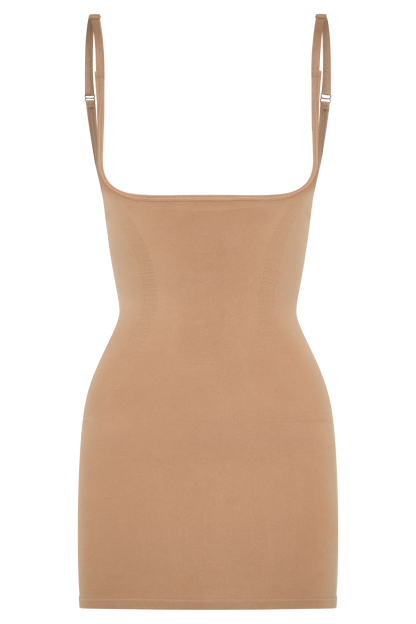 Jocelyn Backless Shapewear Mini Dress Latte