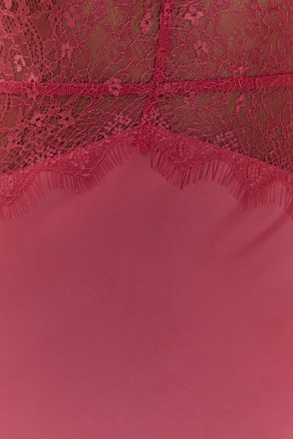 Dinah Lace And Satin Maxi Dress Blush Rose