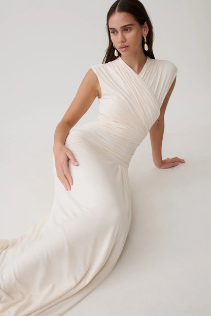 Winslow Cross Over Modal Maxi Dress Ivory