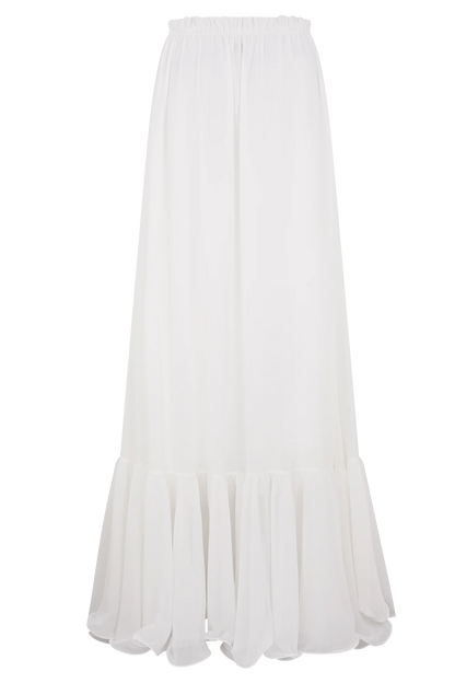 Carlie Chiffon Maxi Skirt Ivory