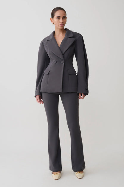 Wesley Structured Blazer Charcoal Shadow