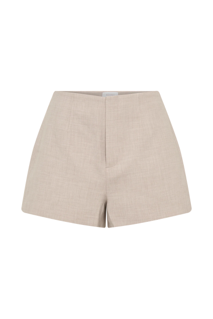 Solenne Suiting Shorts Natural Marle