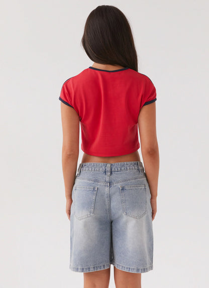 Hunter Denim Jorts Vintage Wash Blue