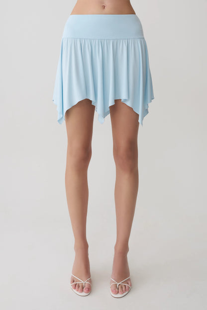 Ambrose Hankie Mini Skirt Pale Blue